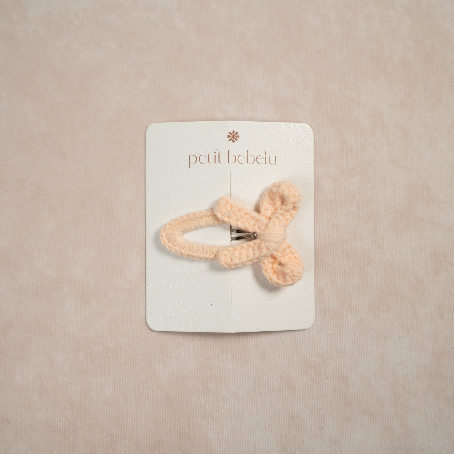 ballet bow crochet hair clip | pink