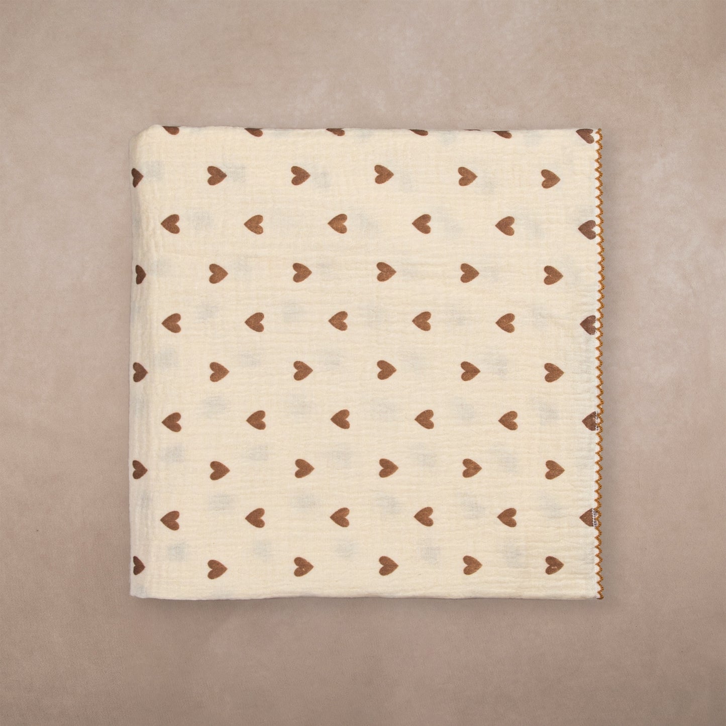 heart muslin | brown