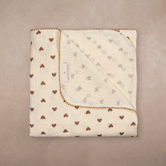 heart muslin | brown