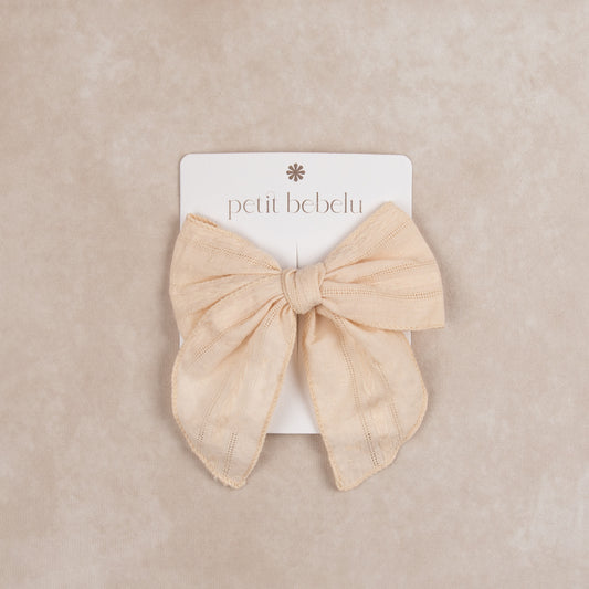 soft linen bow | beige