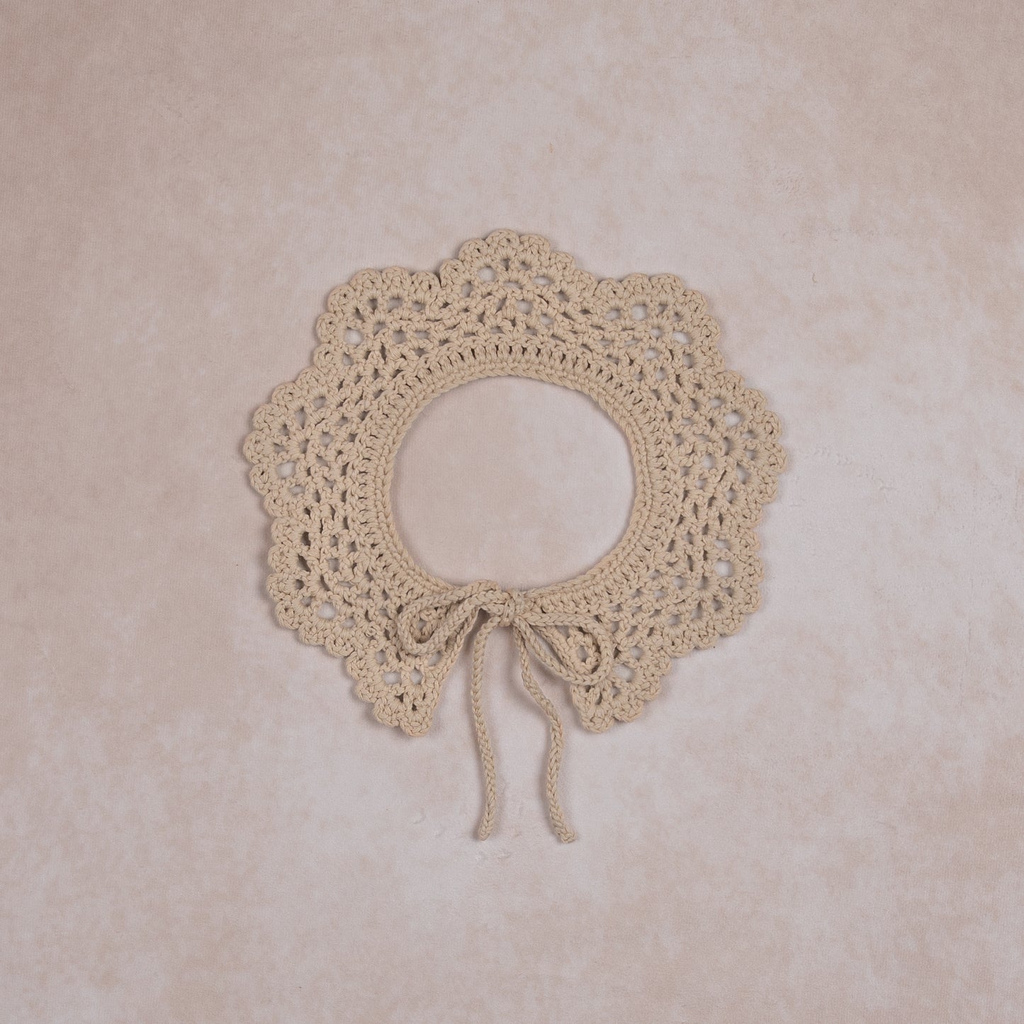 crocheted collar | sand