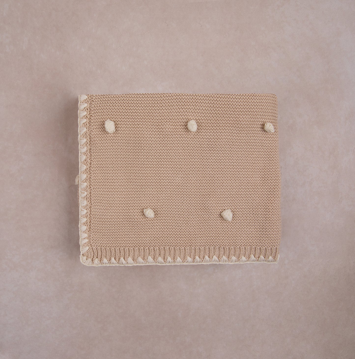 popcorn knit blanket | beige